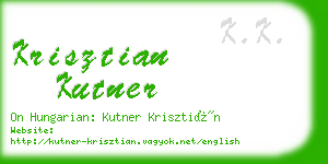 krisztian kutner business card